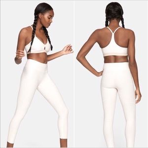 Outdoor Voices Warmup Leggings Oatmeal 3/4 XL NWT